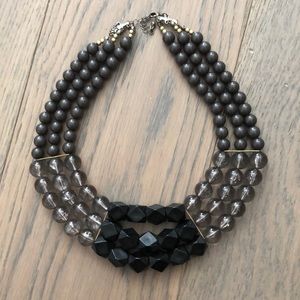 Black beaded necklace! Great statement item.